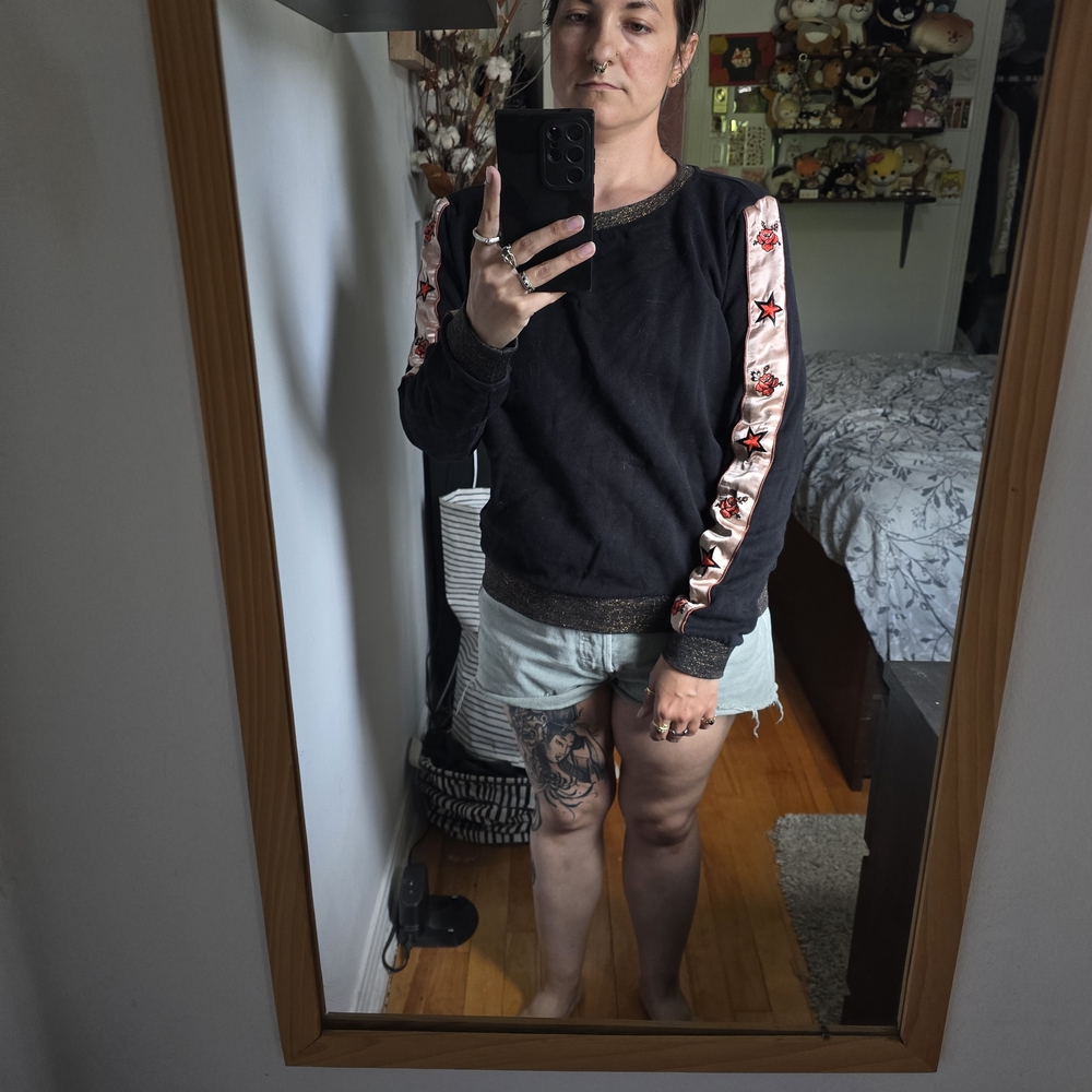 Scotch & Soda Black and White Crew Neck Sweater